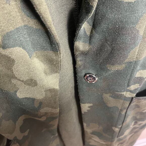 Sanctuary Olive Green Camo Long Utility Jacket Women’s Size Medium - Picture 8 of 8